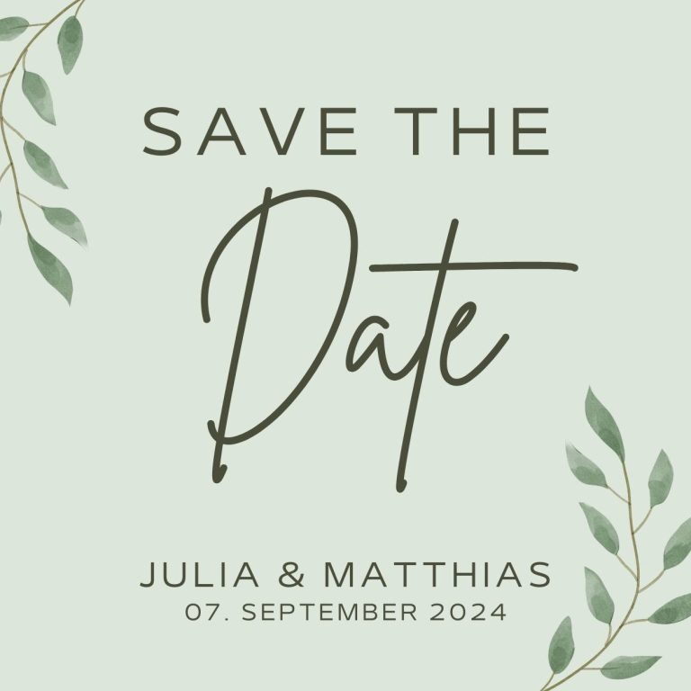 Save the Date Karte symbolisch